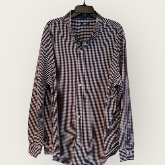 Izod Other - Izod Men's Blue and White Gingham Button Down Shirt